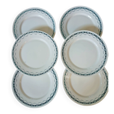 6 assiettes plates anciennes en Terre de fer
