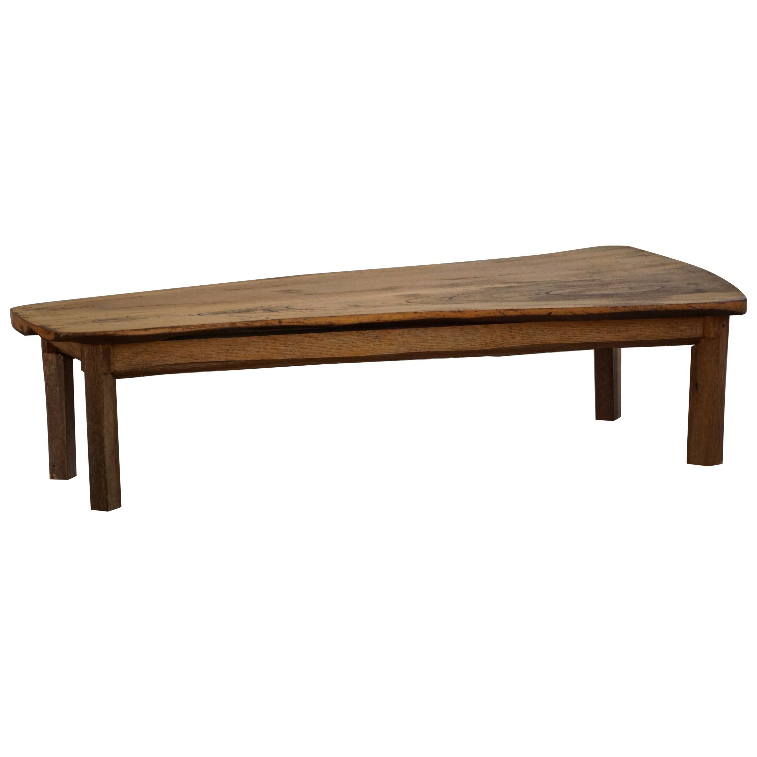 Mid-century organic Scandinavian coffee table, wabi-sabi style, made in the 1960s.