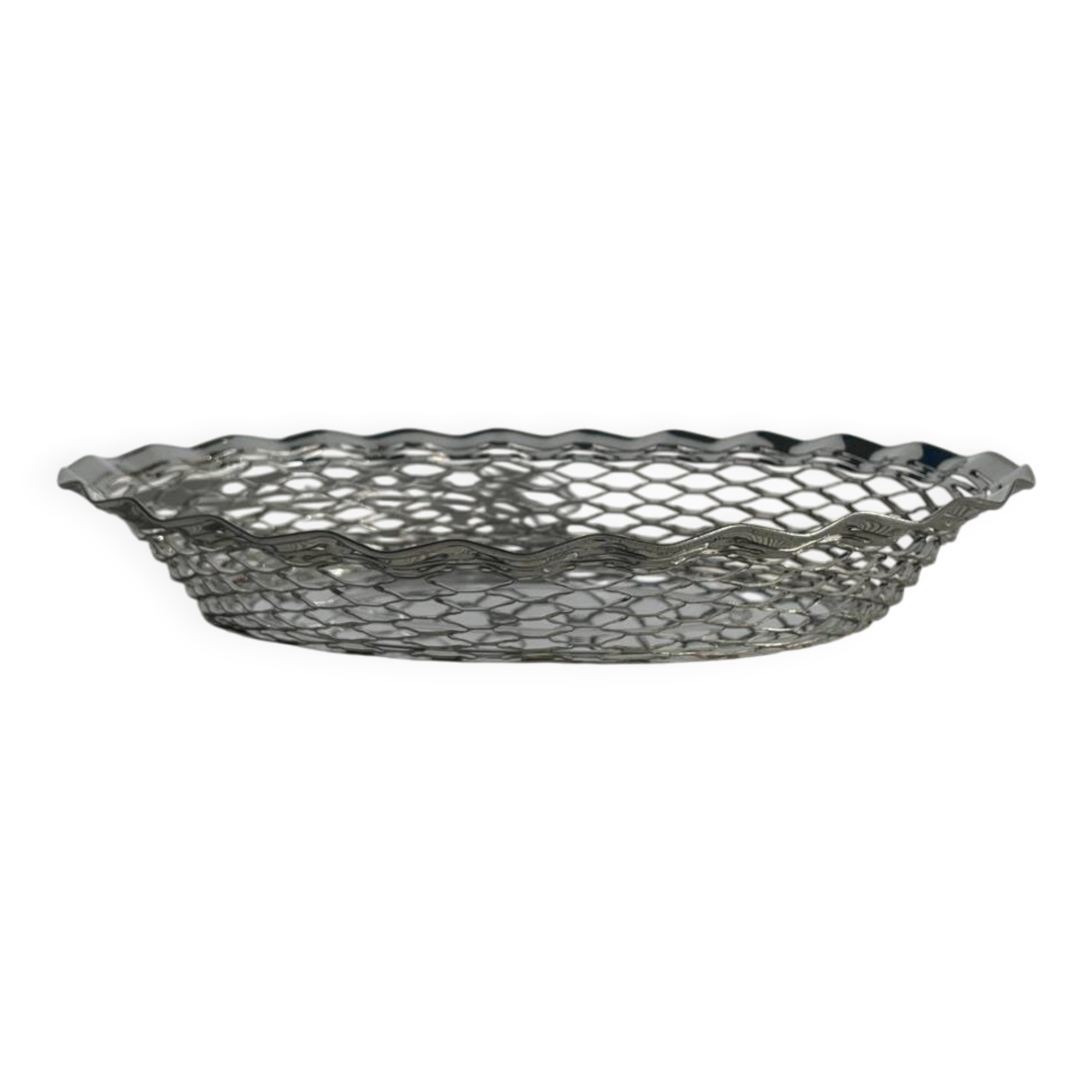 Vintage stainless steel bread basket - Roger Orfevre