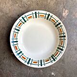Badonviller round and hollow dish in glazed earthenware, "Quiberon" service
