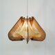 Lampshade for suspension in wire and wood