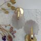 Pair of pink petal sconces