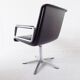 Wilkhahn Delta 2000 set of 4 black leather dining chairs by Delta Design