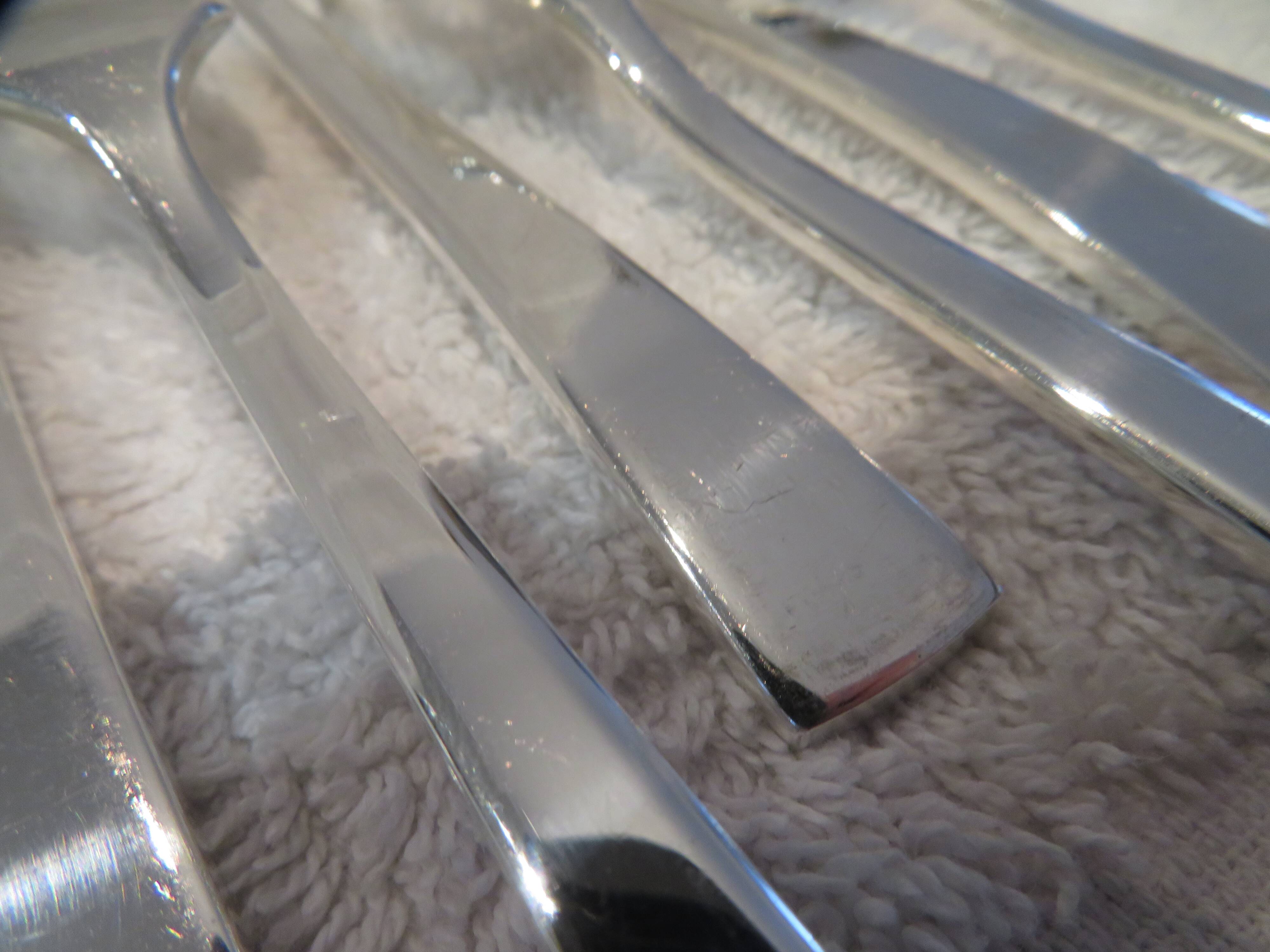 12 silver plated cake forks, Christofle Concorde, 15.8 cm