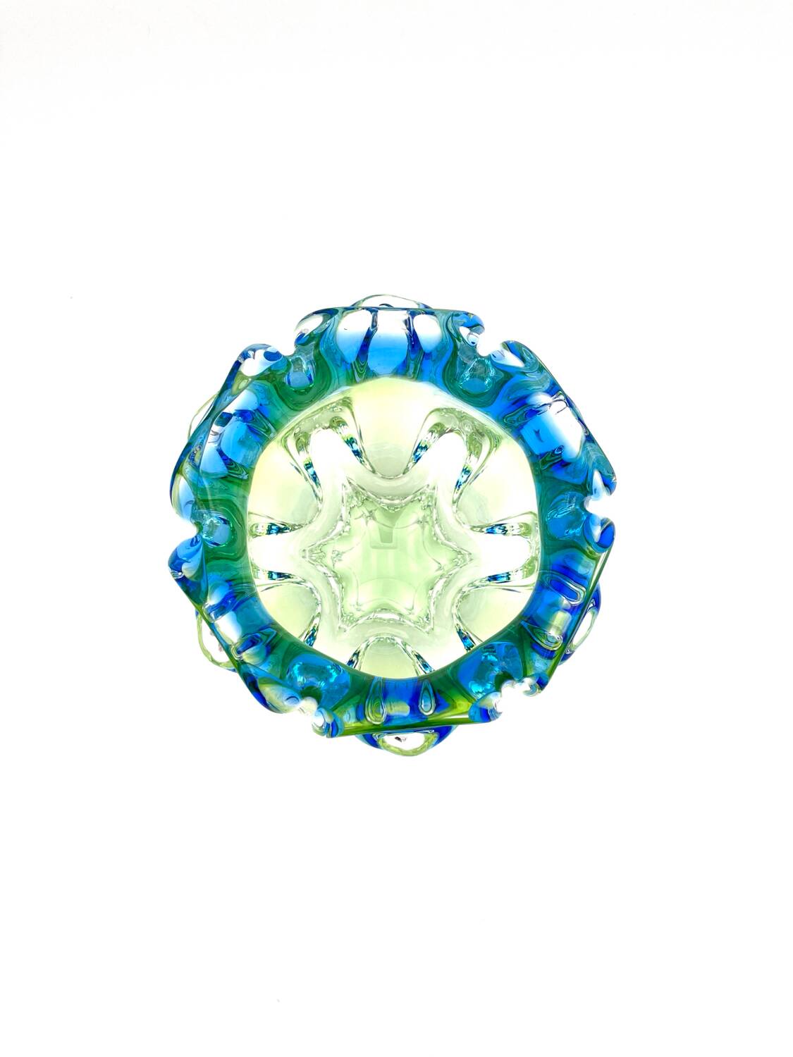 Corolle Vase Massif Hospodka Chřibská Cristal Sommerso Bicolour