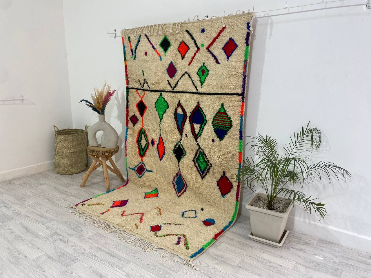 Handmade Moroccan Berber carpet 250 x 148 CM