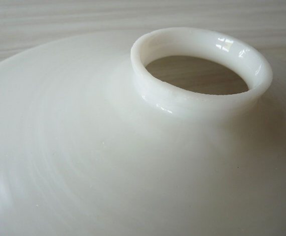 White opaline lampshade from the 1940s