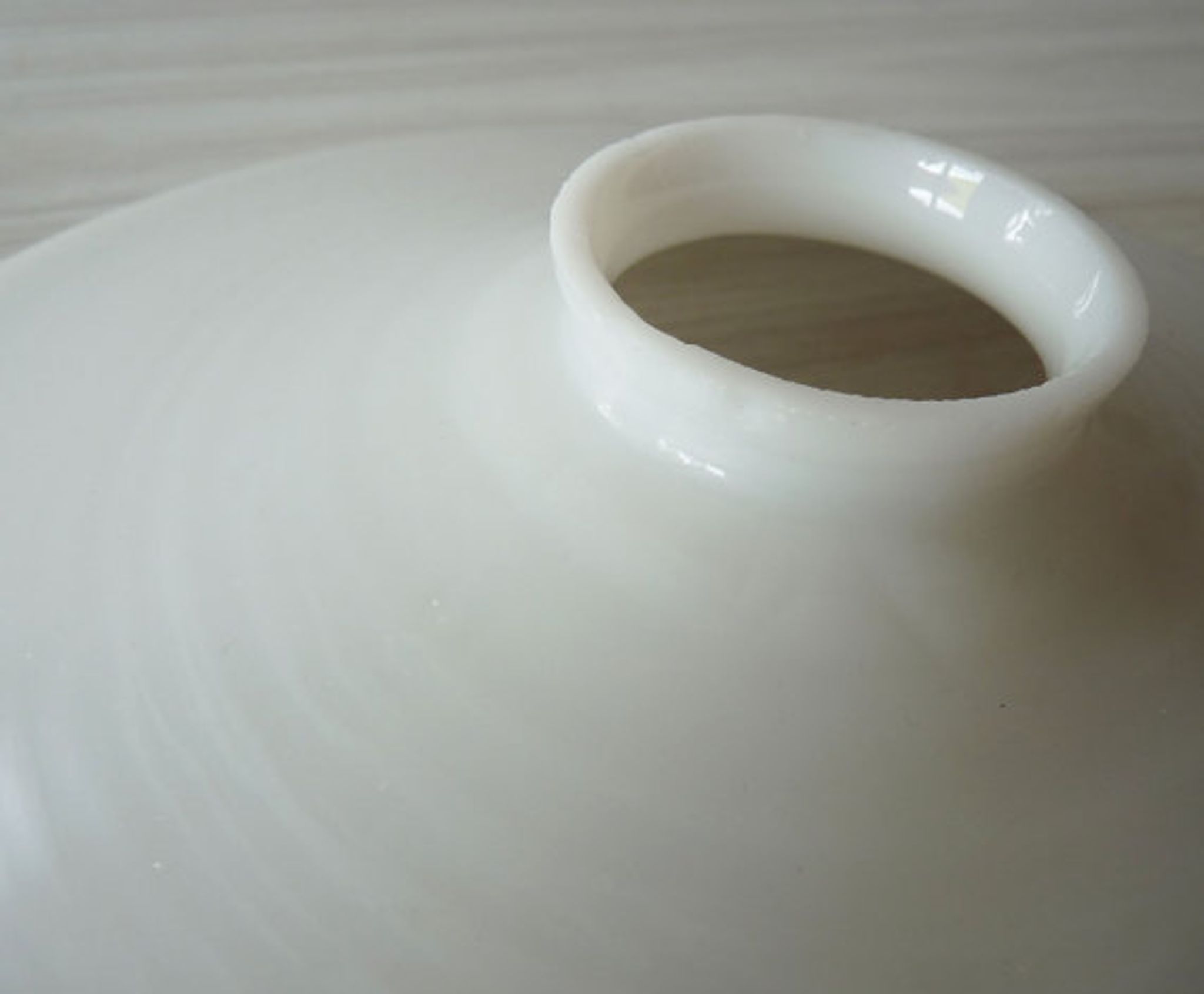 White opaline lampshade from the 1940s