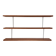 Three-tier bookshelf in teak veneer and metal, France 60s