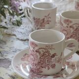 Vintage Coffee Set - 6 Cups and 6 Saucers - Crown Devon Brand