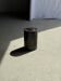 Small black petrified wood side table with beige stripes H28 D18 - 3347