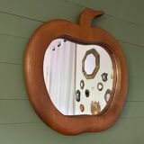 Miroir pomme en bois