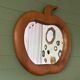 Wooden apple mirror