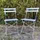 2 Folding metal bistro chairs for brasserie, beer, café, terrace, Brasserie