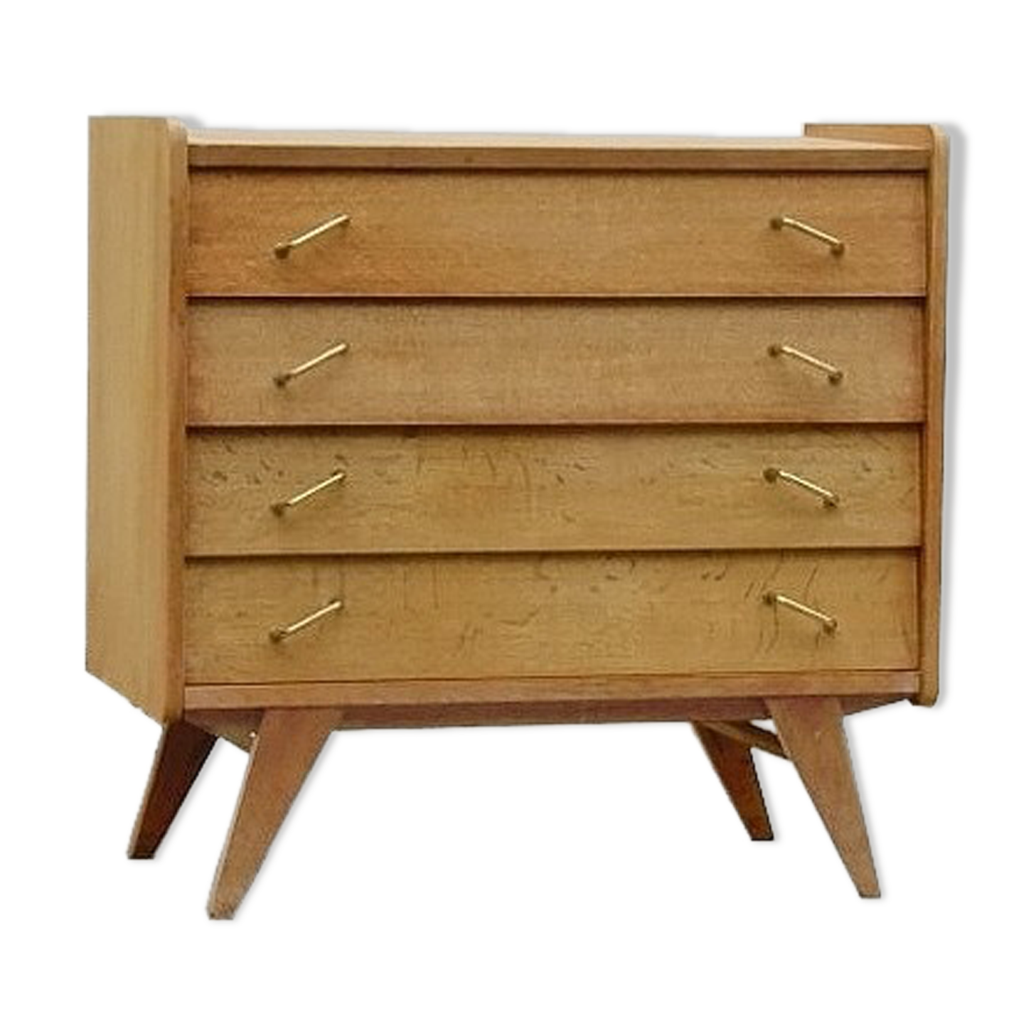 Vintage dresser 1950 solid wood compass feet