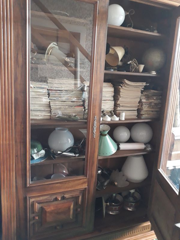 Bookcase showcase walnut end XIX