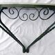 Marble wall console wrought iron structure