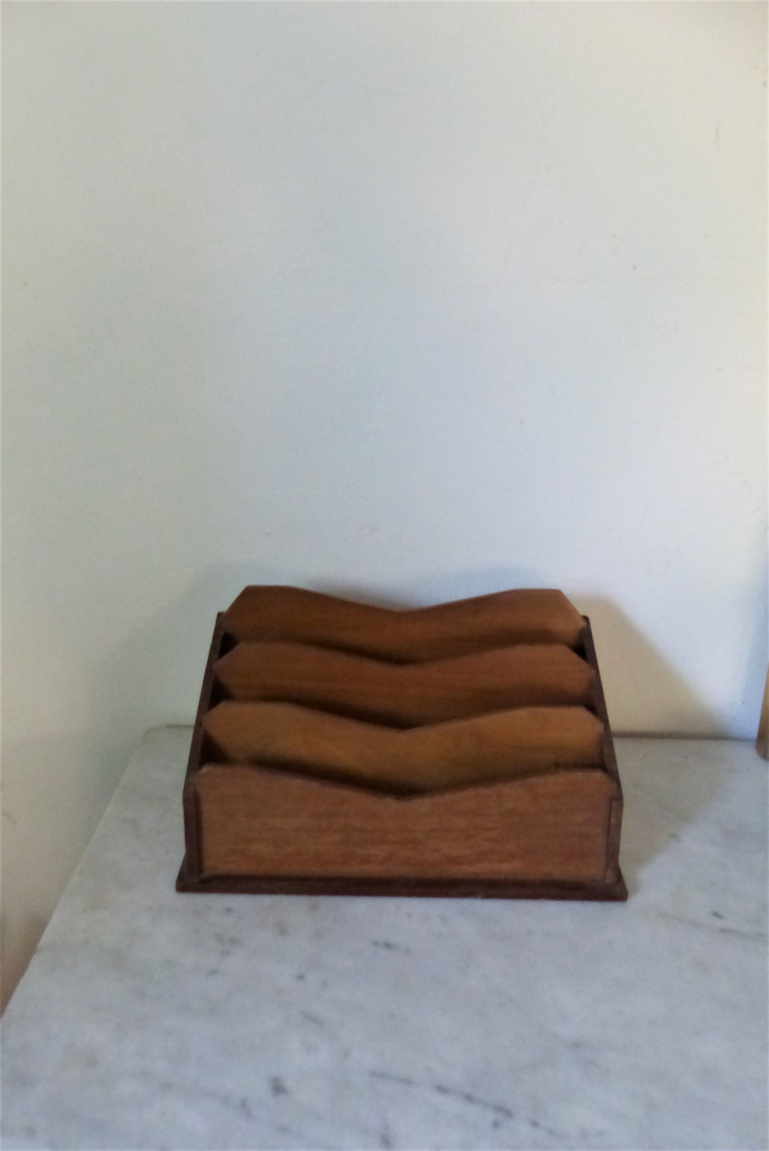 Art Deco wooden mail sorter