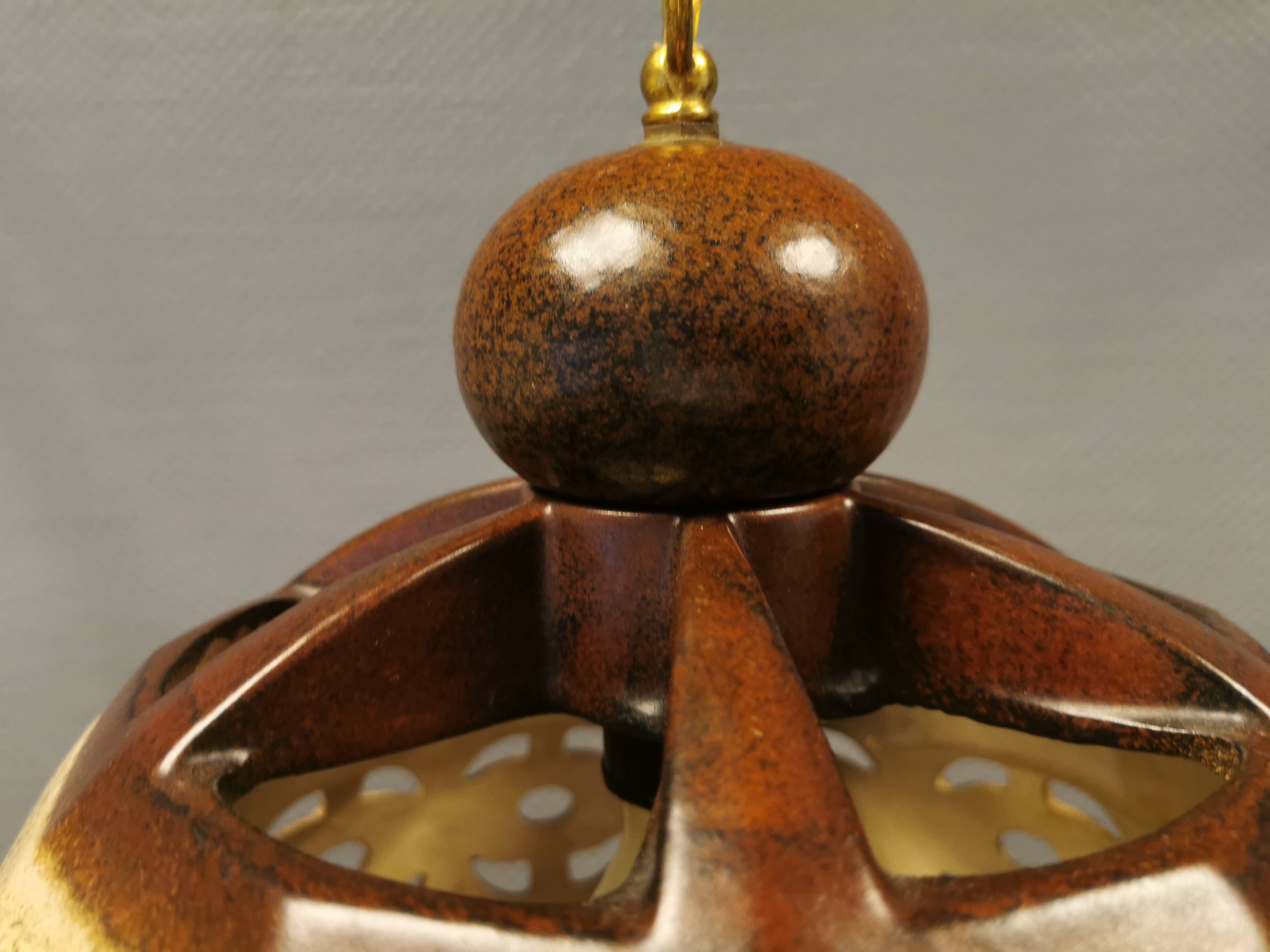 Ceramic hanging lamp, Danish from the 1970s.