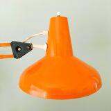 Lampe d'architecte orange années 50
