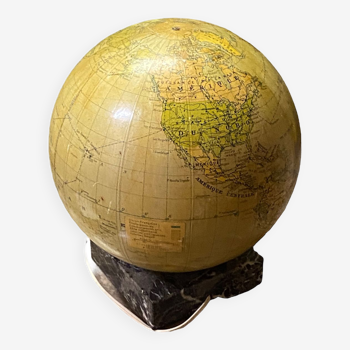 Ancien globe terrestre lumineux carte taride