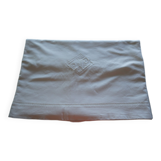 2 Draps plats anciens monogramme JC