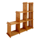 Vintage pine staircase shelf bookcase - Maison Regain style