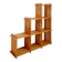 Vintage pine staircase shelf bookcase - Maison Regain style