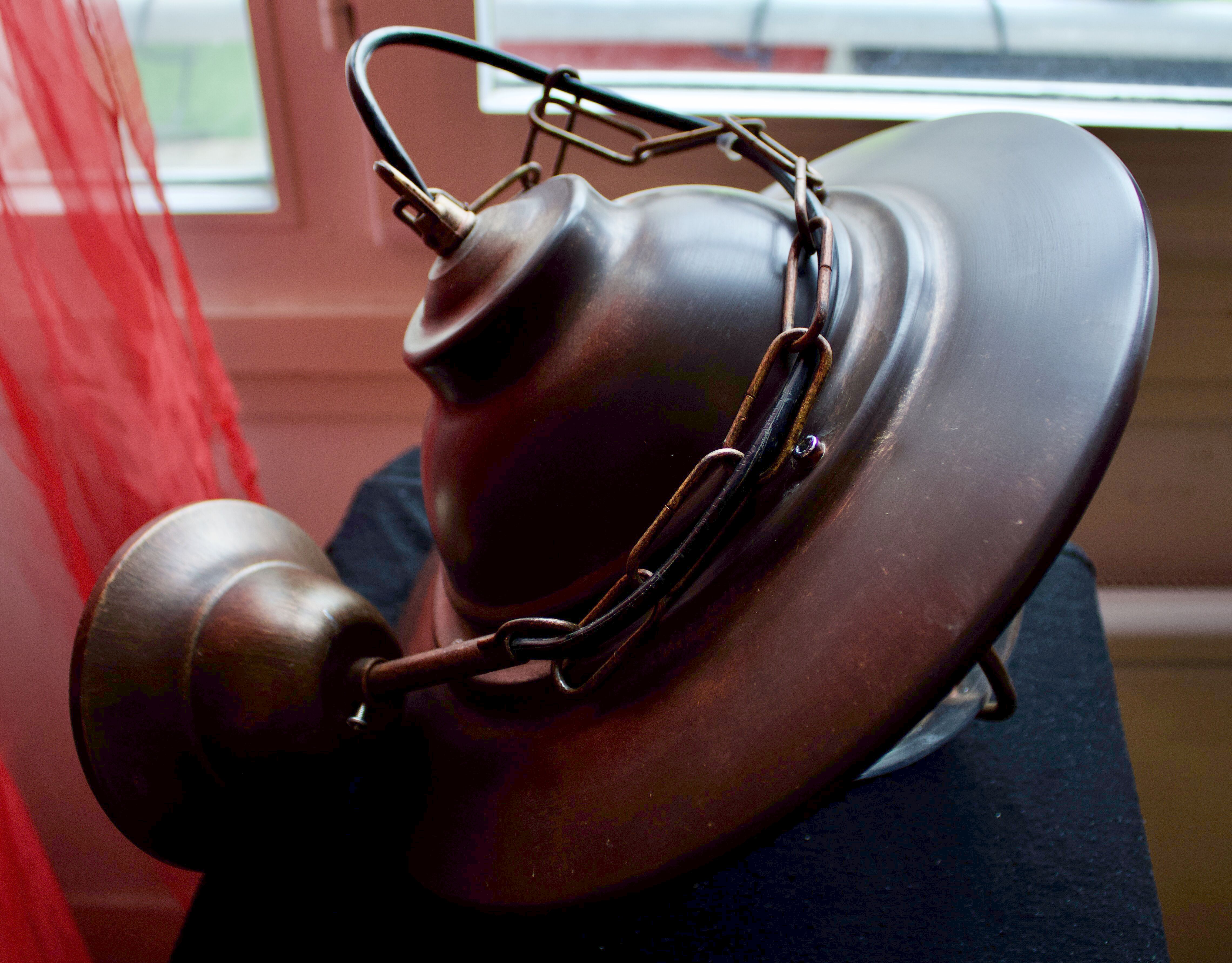 Glass and metal hanging lamp - Massive