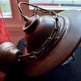 Glass and metal hanging lamp - Massive