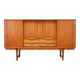 Buffet haut en teck, design danois, années 1960, production : Danemark