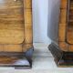 Art Decò walnut bedside tables with door and drawer