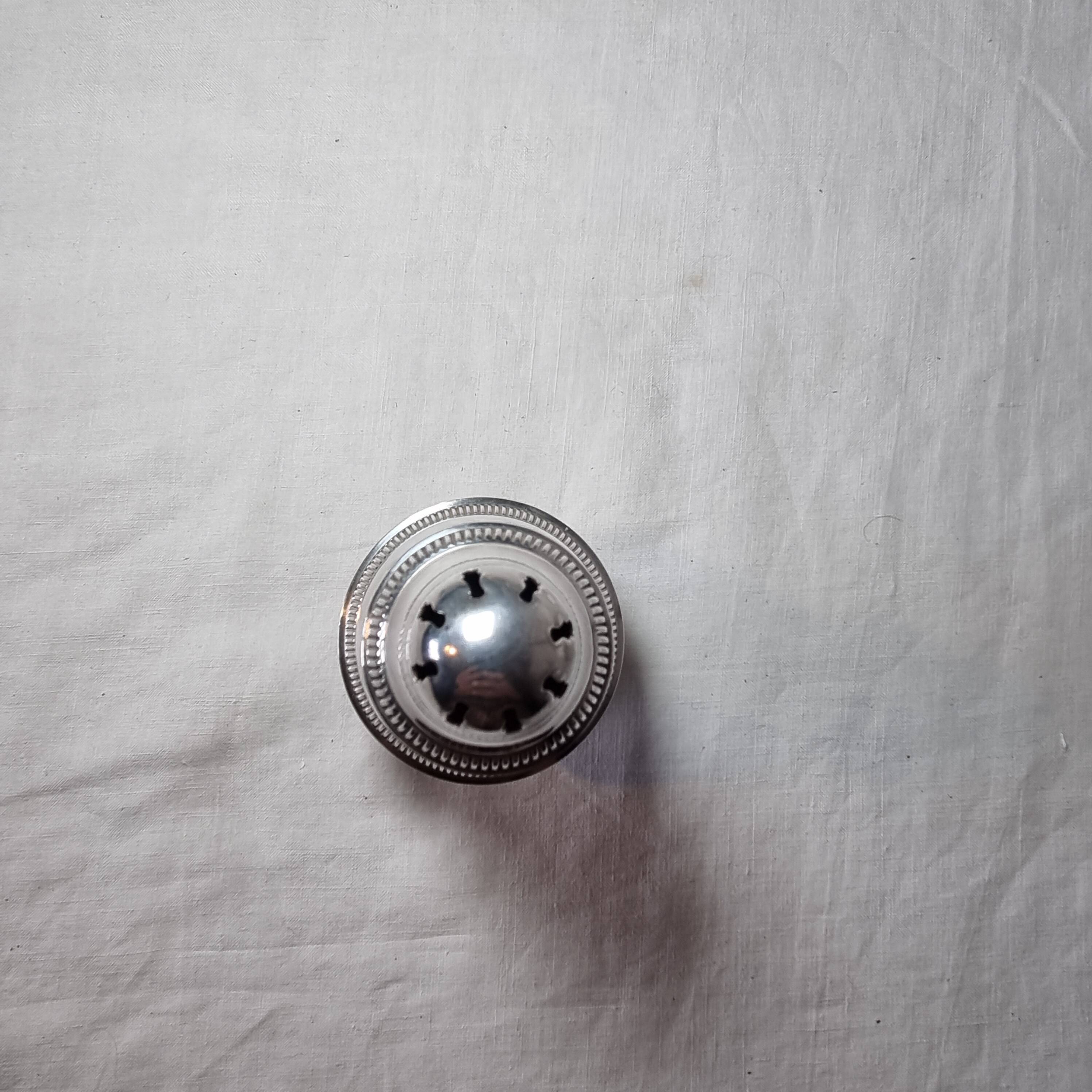 Antique 1960s English Style Silver Plated Metal Sugar Bowl