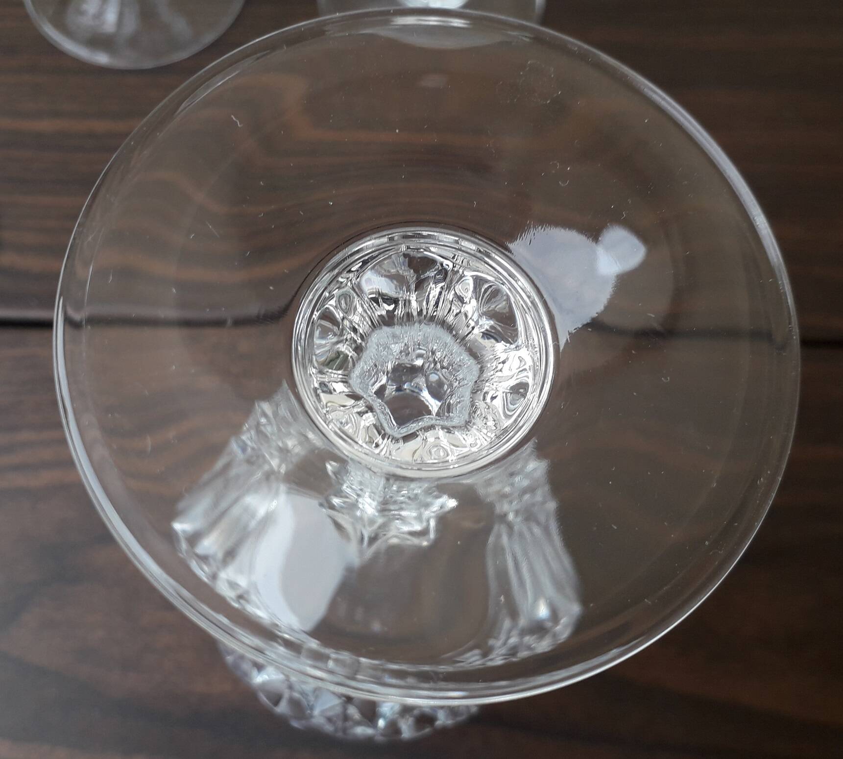 Crystal stemmed glasses