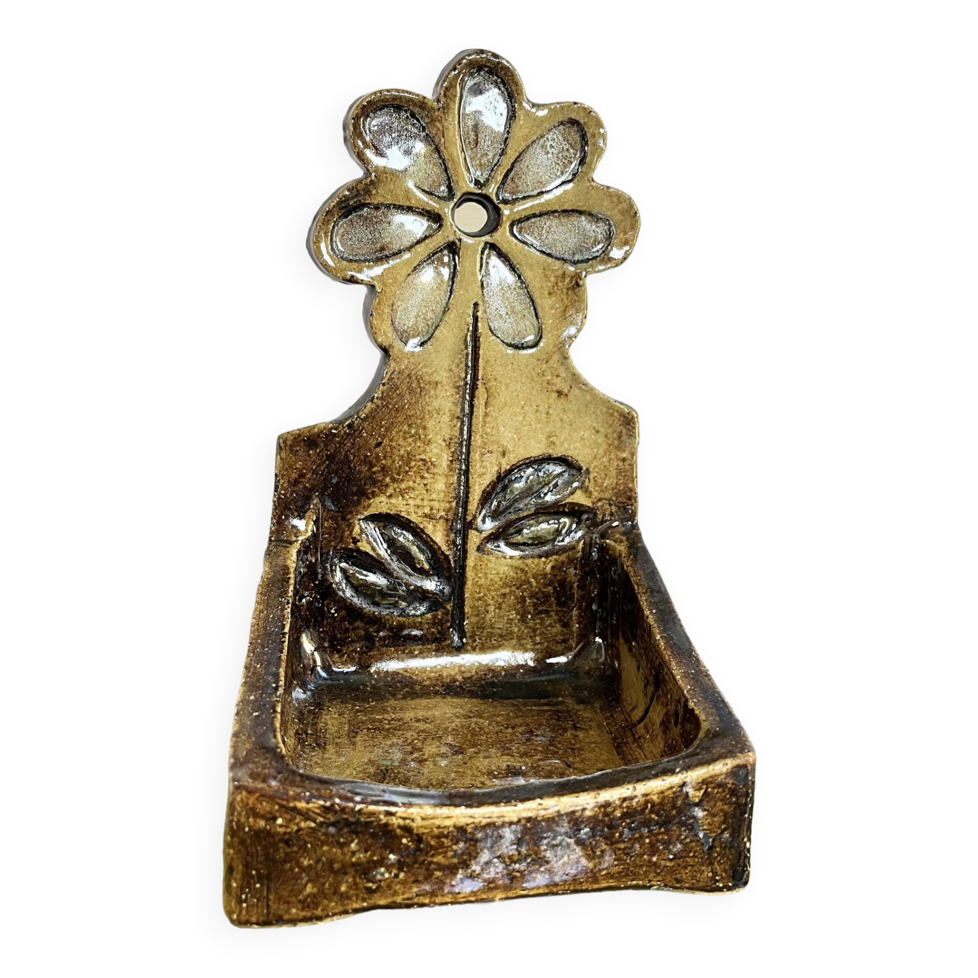 Ceramic soap dish/pocket tray Le Trident, 60s/70s, Vallauris