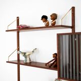 Teak modular shelving unit, Danish design, 1960s, manufactured by Hansen &