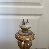 Antique Pair of Wooden Gilded Candle Holders 19th Century