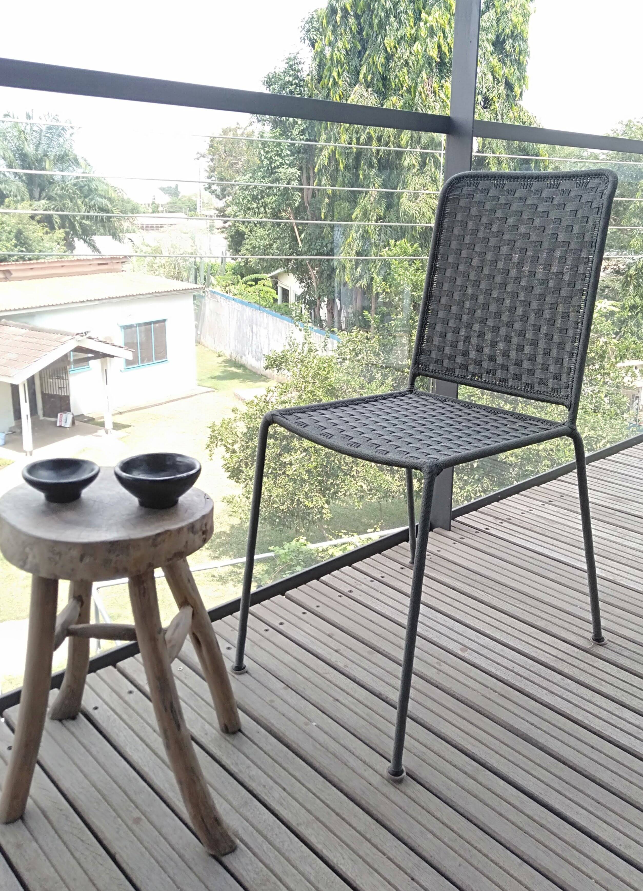 Fishing wire chair (indoor and outdoor): dining room, bistro, office, garden