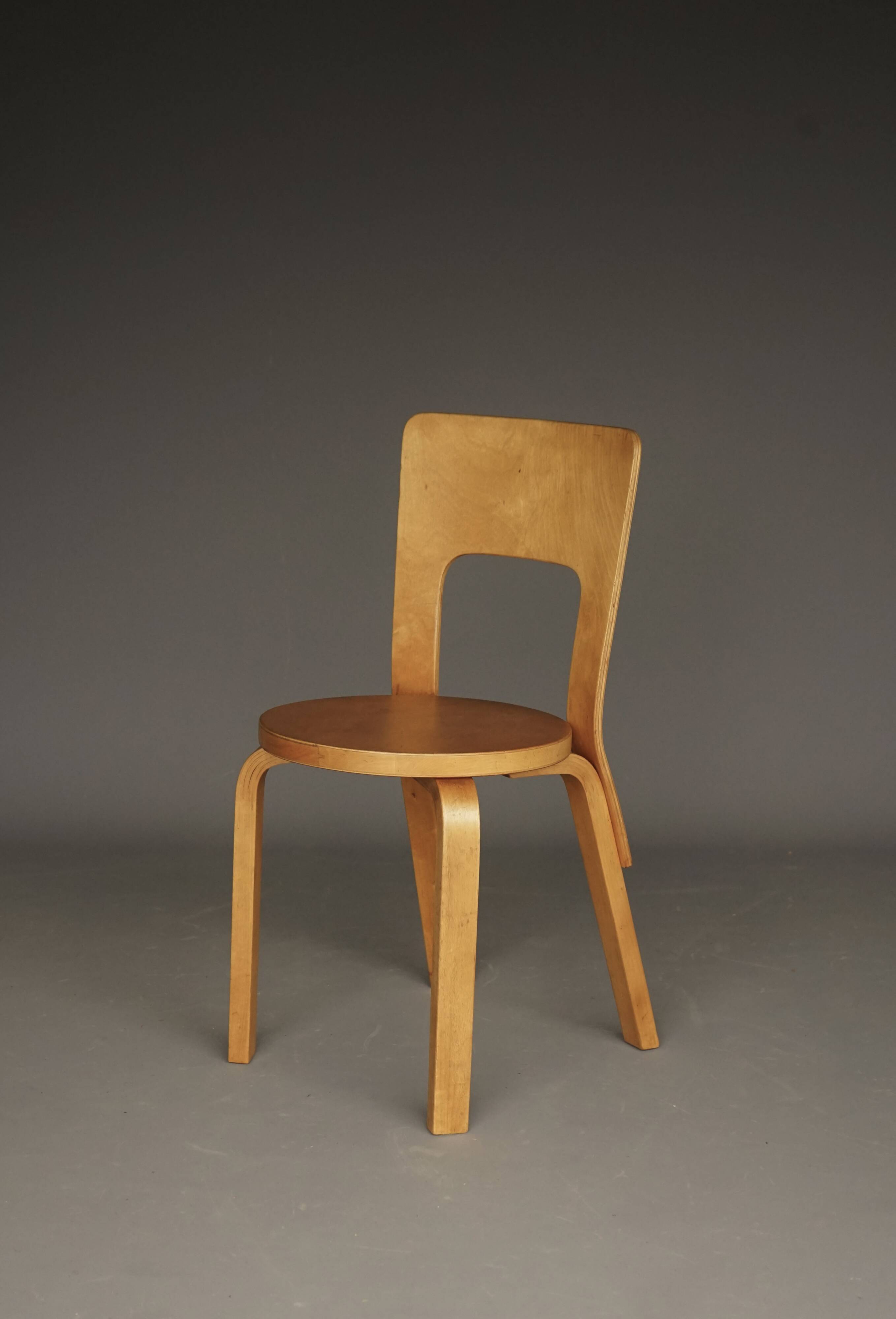 Model 66 Side Chair by Alvar Aalto for Artek, 1940s