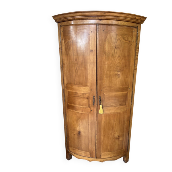 Encoignure haute en merisier – portes bombées – modèle Brémond – factu