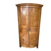 Encoignure haute en merisier – portes bombées – modèle Brémond – factu