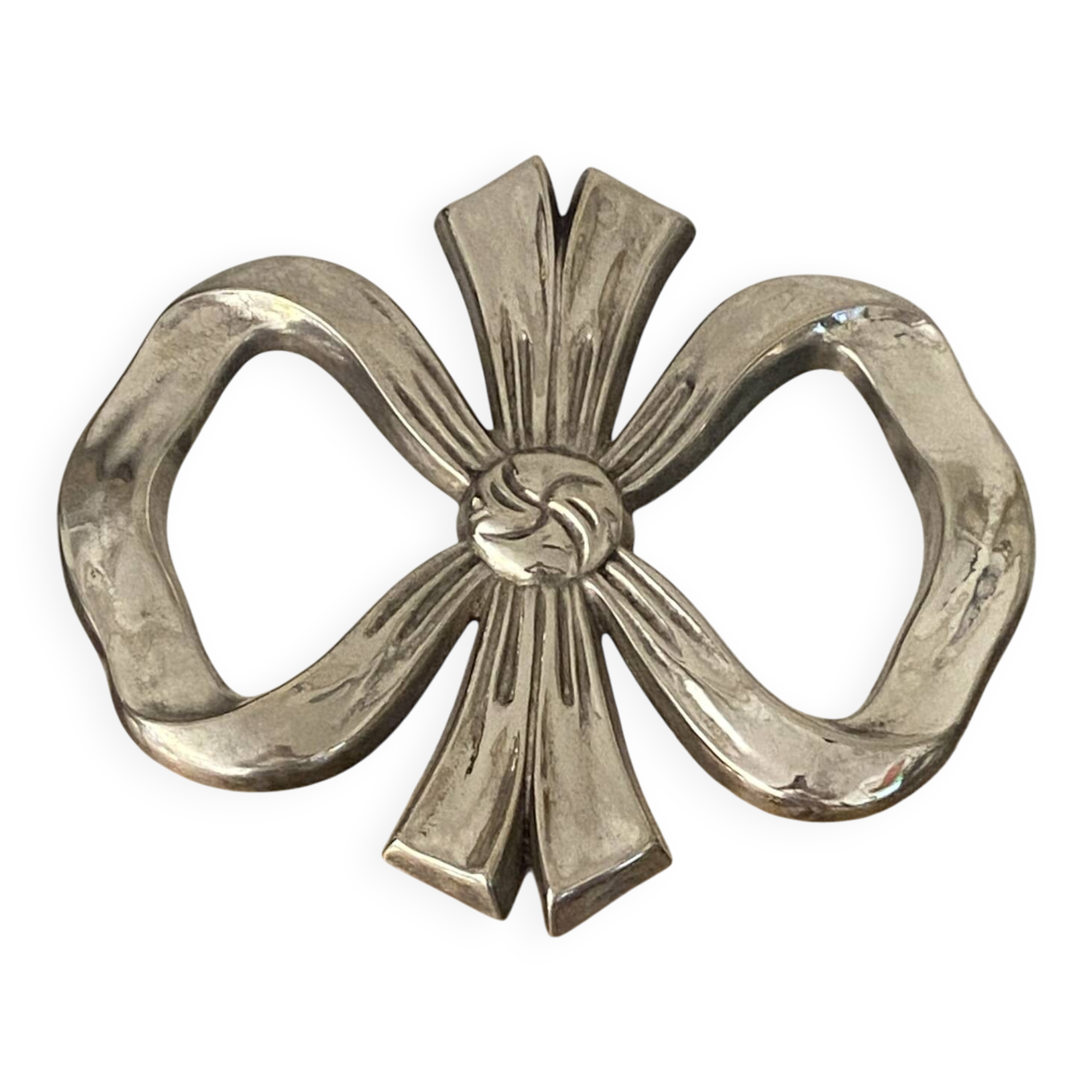 Lancel trivet, bow and ribbon, silver-plated metal