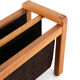 Salling stolefabrik magazine rack with leather in teak