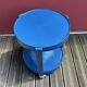 Space-age navy blue rolling dessert trolley