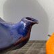 Organic teapot in blue ceramic