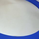 Round wall mirror syla blue frame in vintage plastic