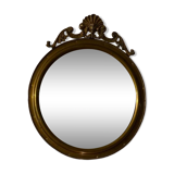 Convex mirror in old brass