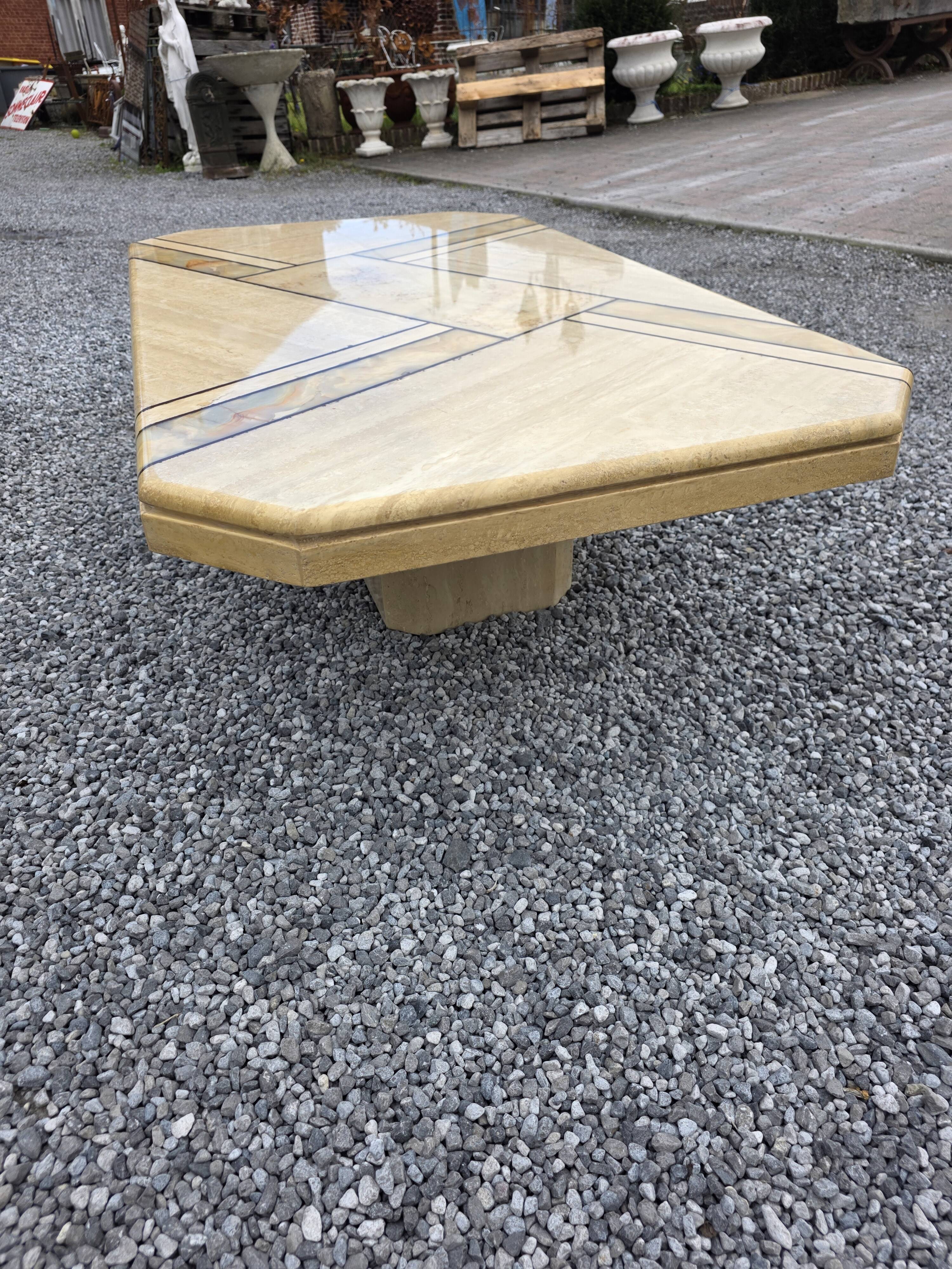 Travertine coffee table from the 70s/80s.