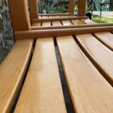 Suite of 8 solid beech chairs