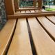 Suite of 8 solid beech chairs
